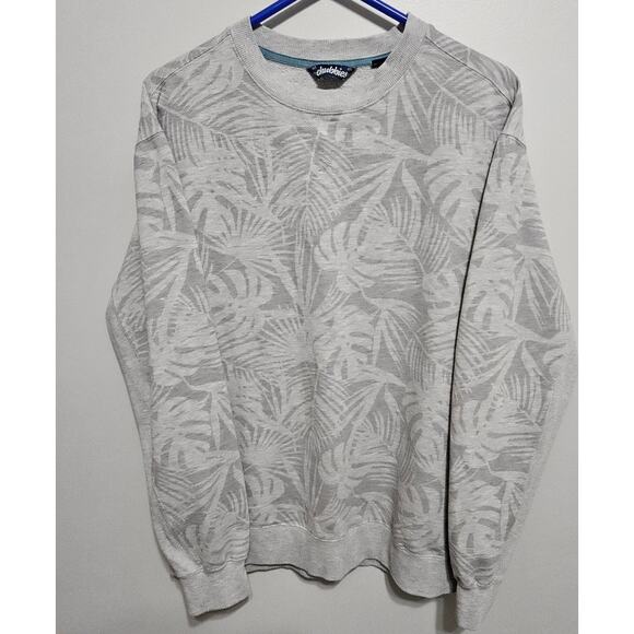 Men's chubbies Crew Neck LS Sweatshirt Gray Palm Leaf Design Comfy Size Large - Picture 1 of 10
